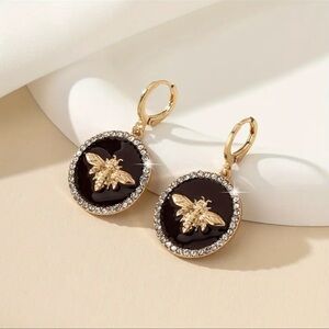 Earrings, Bee-Shaped Dangle Earrings for Women,Sparkling Rhinestone Acce…